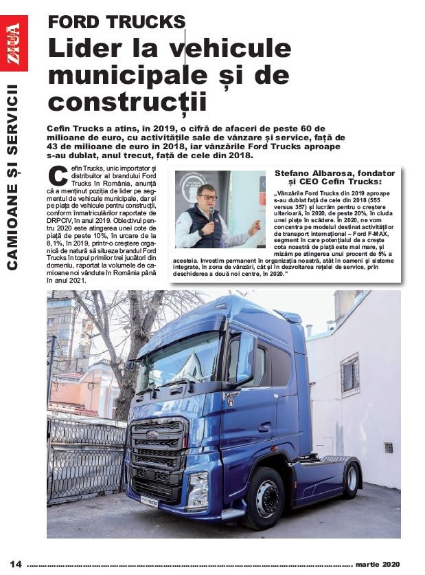 PRESA - Ziua Cargo - FORD TRUCKS -  Lider la vehicule municipale și de construcții