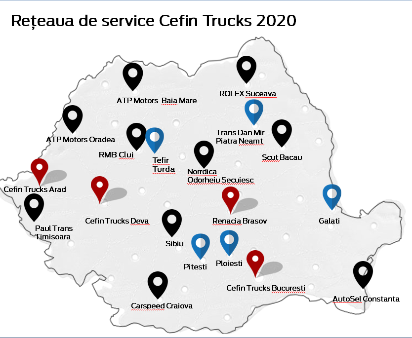 Cefin Trucks, lider în reparații de camioane, își mărește rețeaua de service-uri în România și integrează servicii aftersales pentru vehicule comerciale ușoare Ford